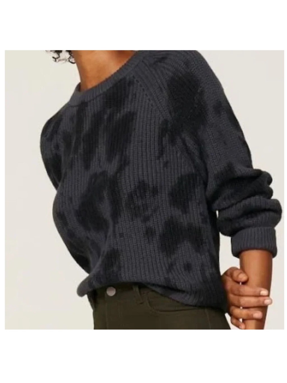 RAILS VENUS - IRON BLACK TIE DYE SWEATER - LARGE
